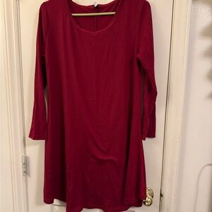 Red Long Sleeve Dress